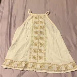 White and Gold Halter top